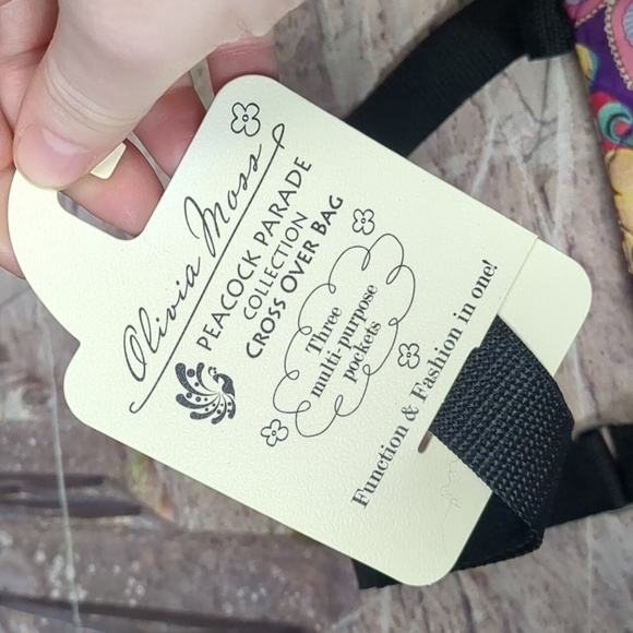 OLIVIA moss peacock parade collection Cross over bag - Picture 3 of 4